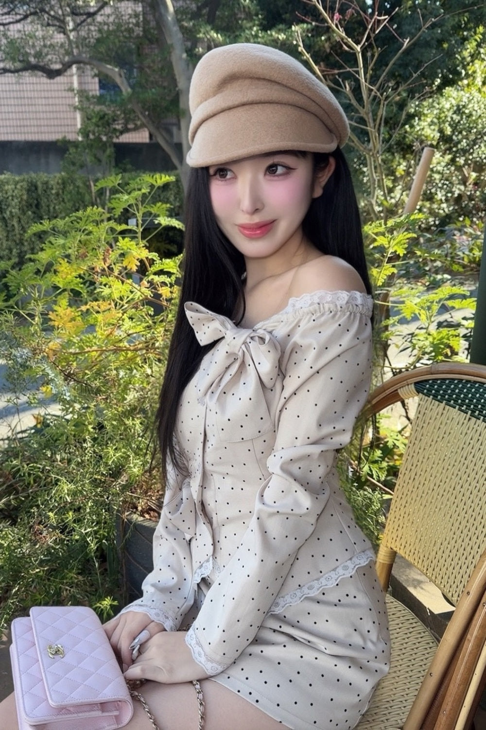 Juliet ribbon dot tops