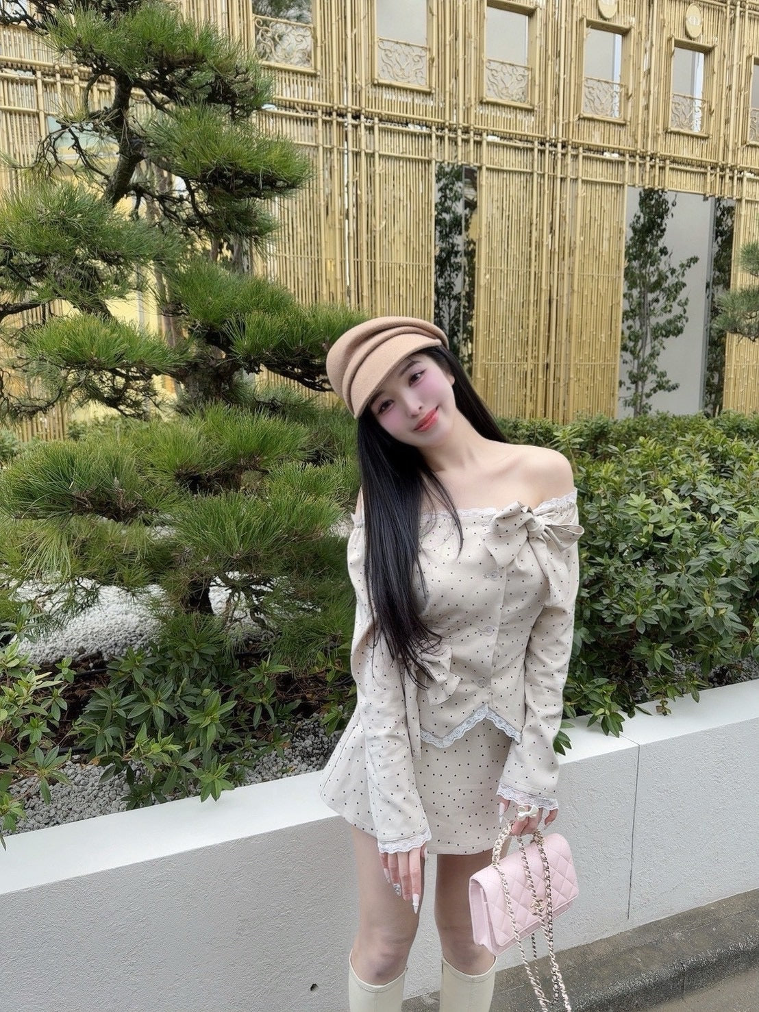 Juliet ribbon dot tops