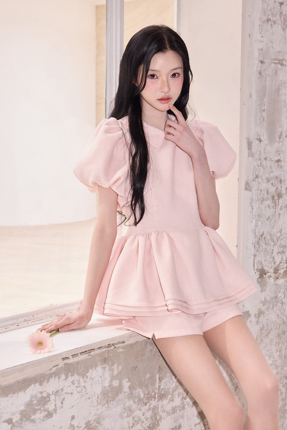 トップス Daisy puff sleeve tweed tops Daisy puff sleeve tweed tops – Treat Ürself