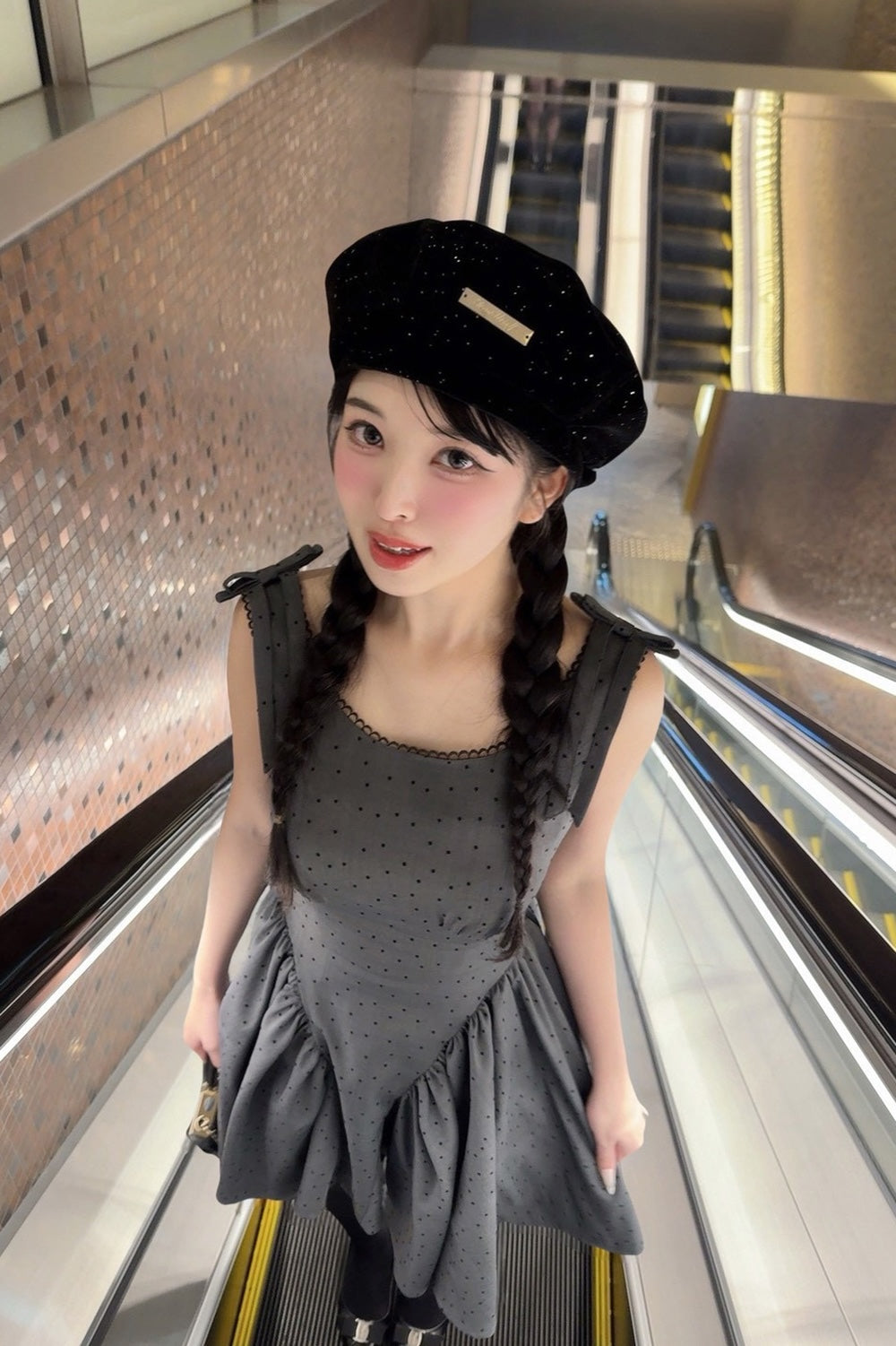 Juliet ribbon dot one-piece
