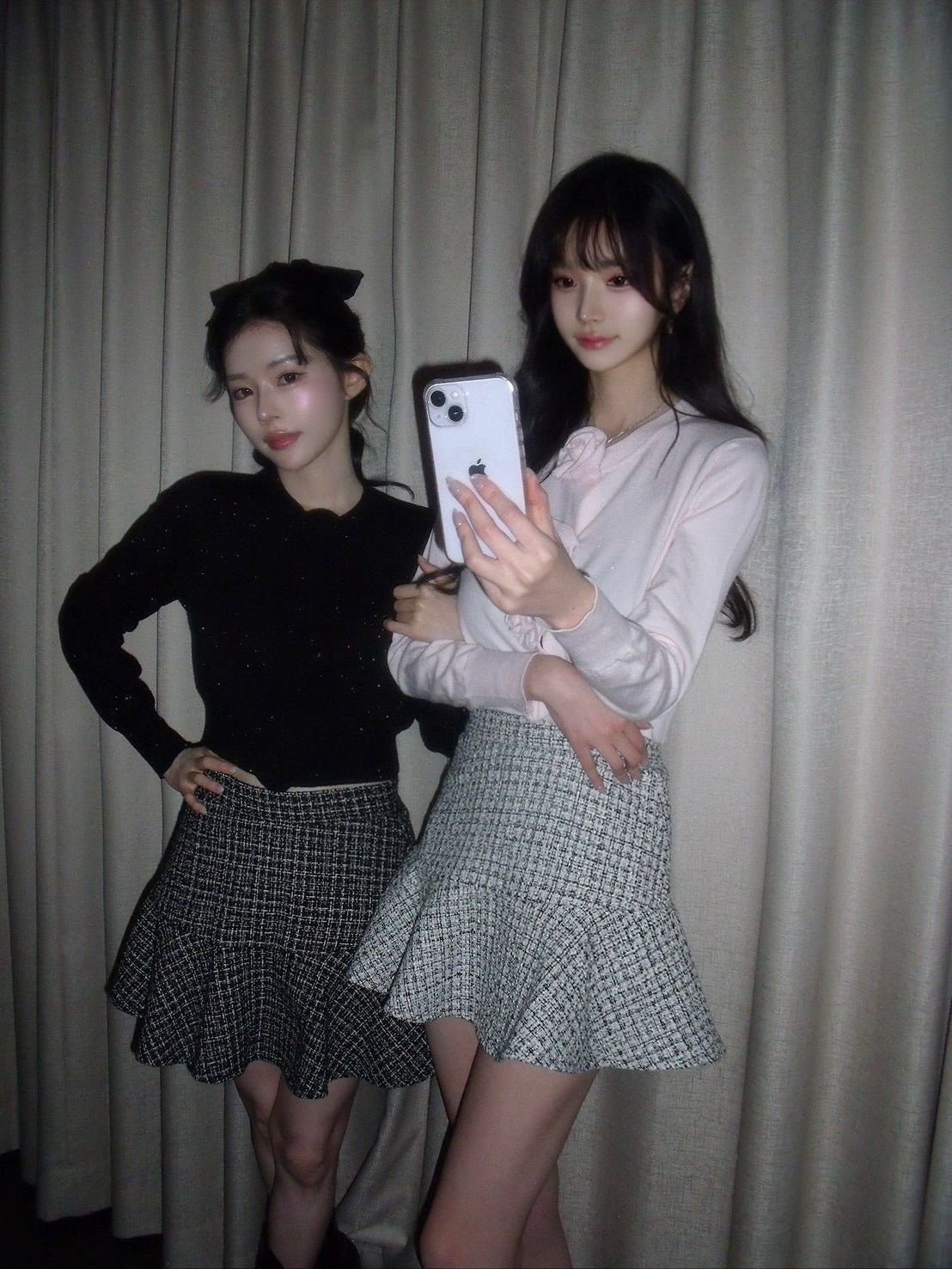 Elise Tweed Flare Mini Skirt