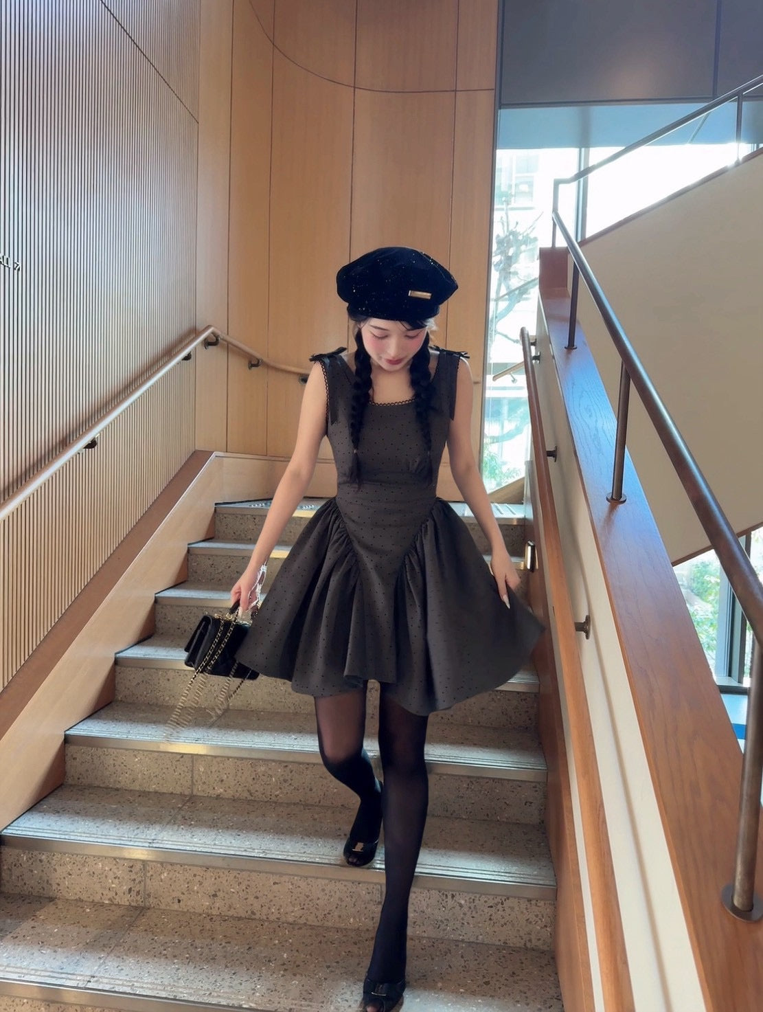 Juliet ribbon dot one-piece