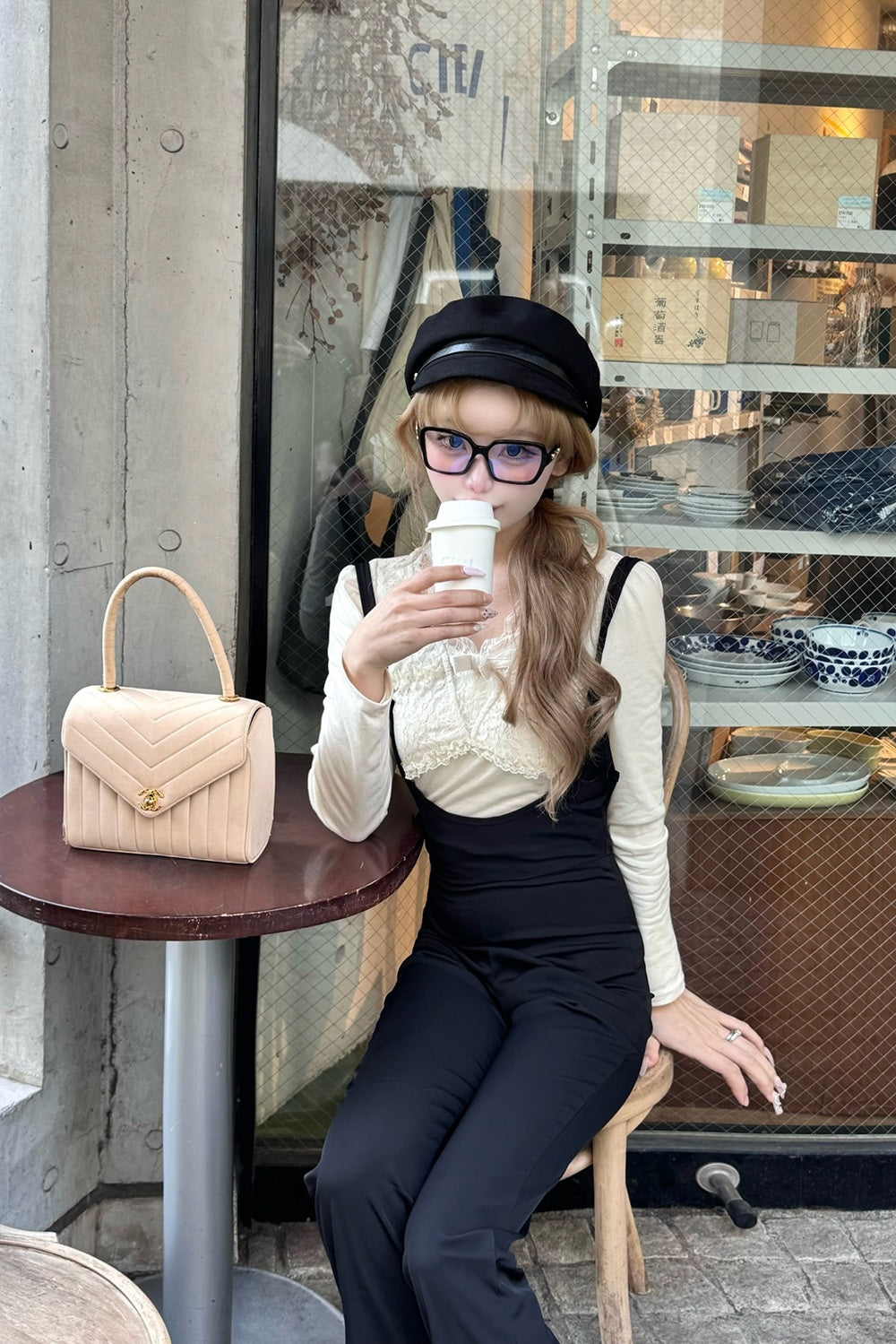 Romance Lace long sleeve tops