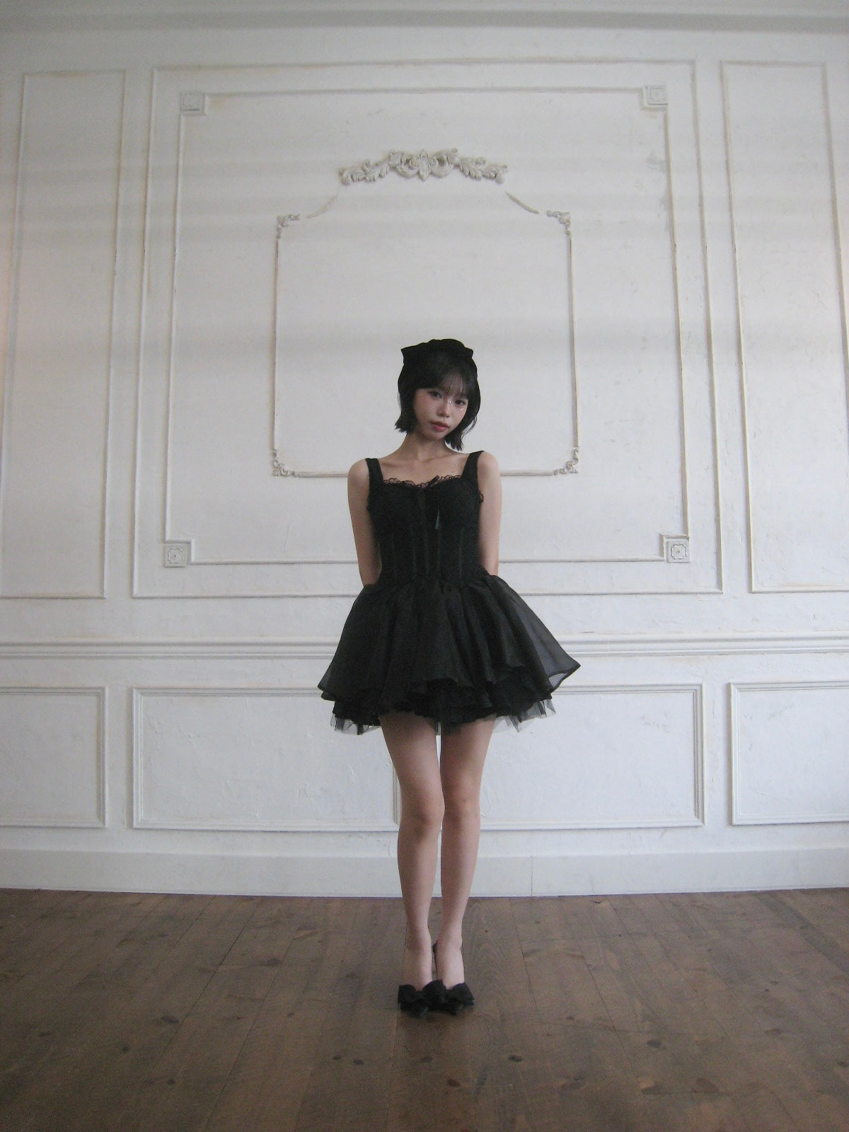 【予約】lace corset mini dress