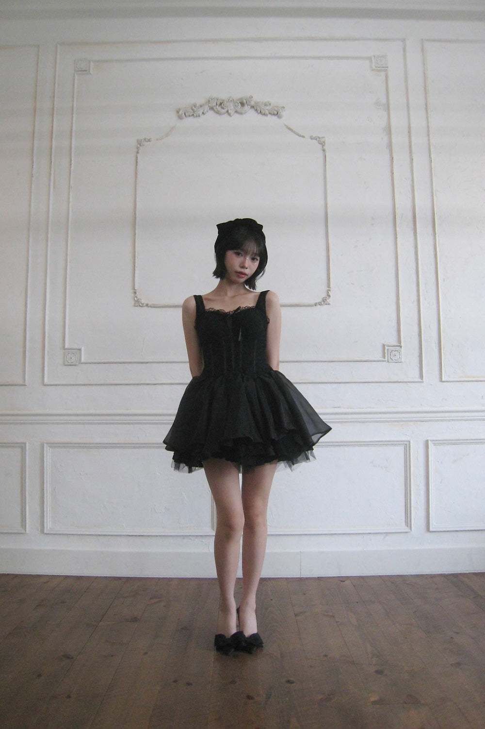 lace corset mini dress