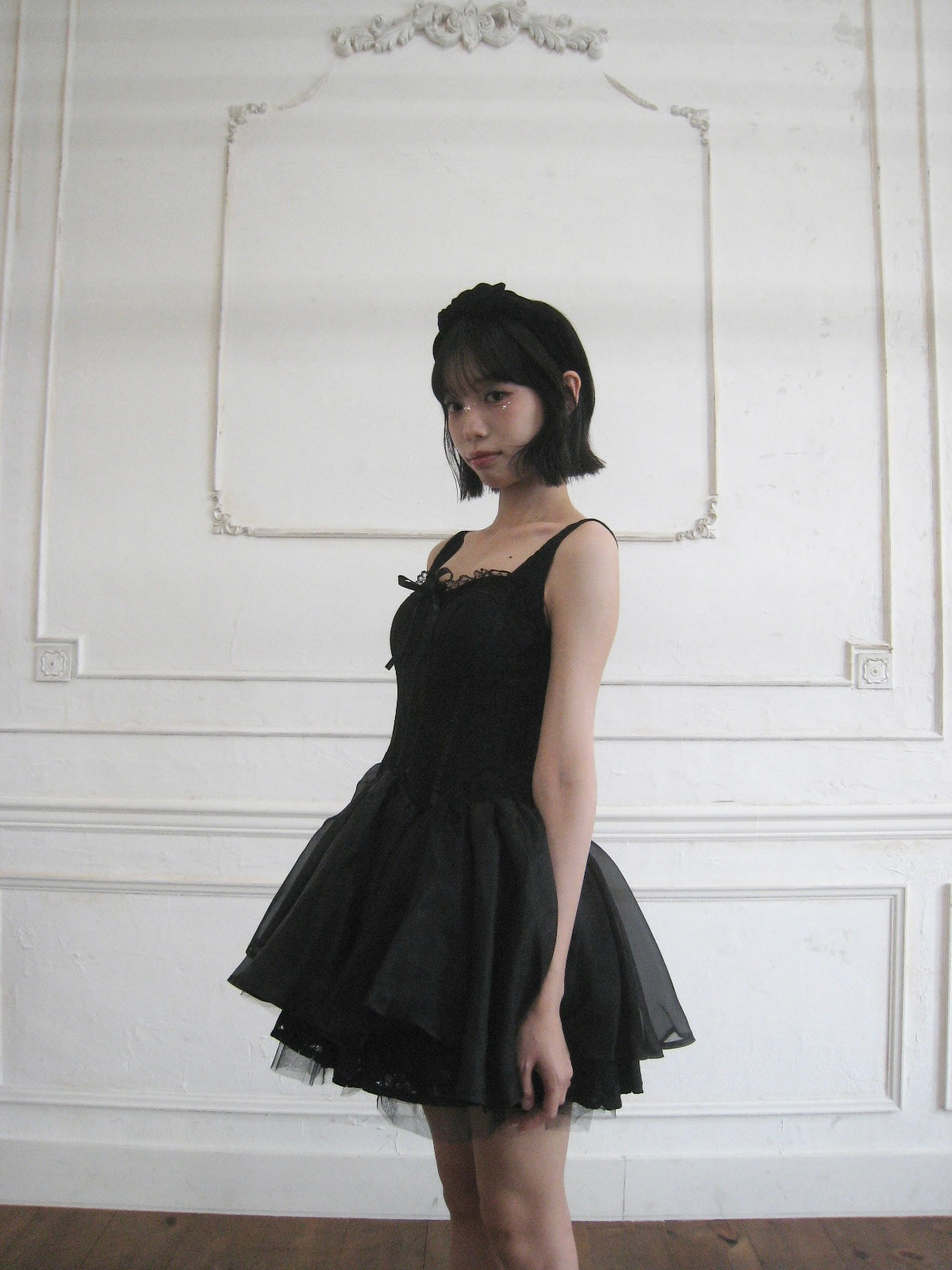 【予約】lace corset mini dress