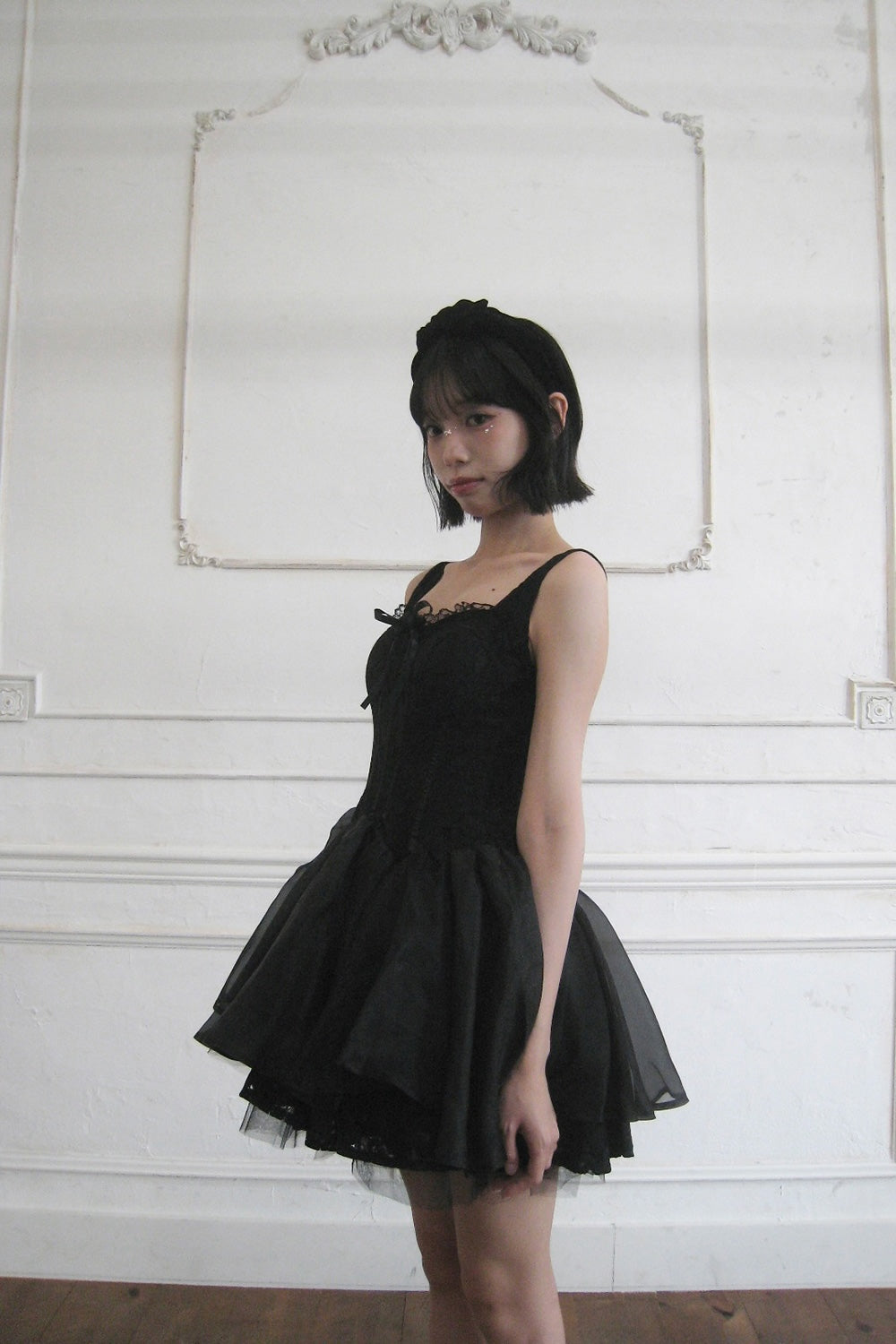 lace corset mini dress