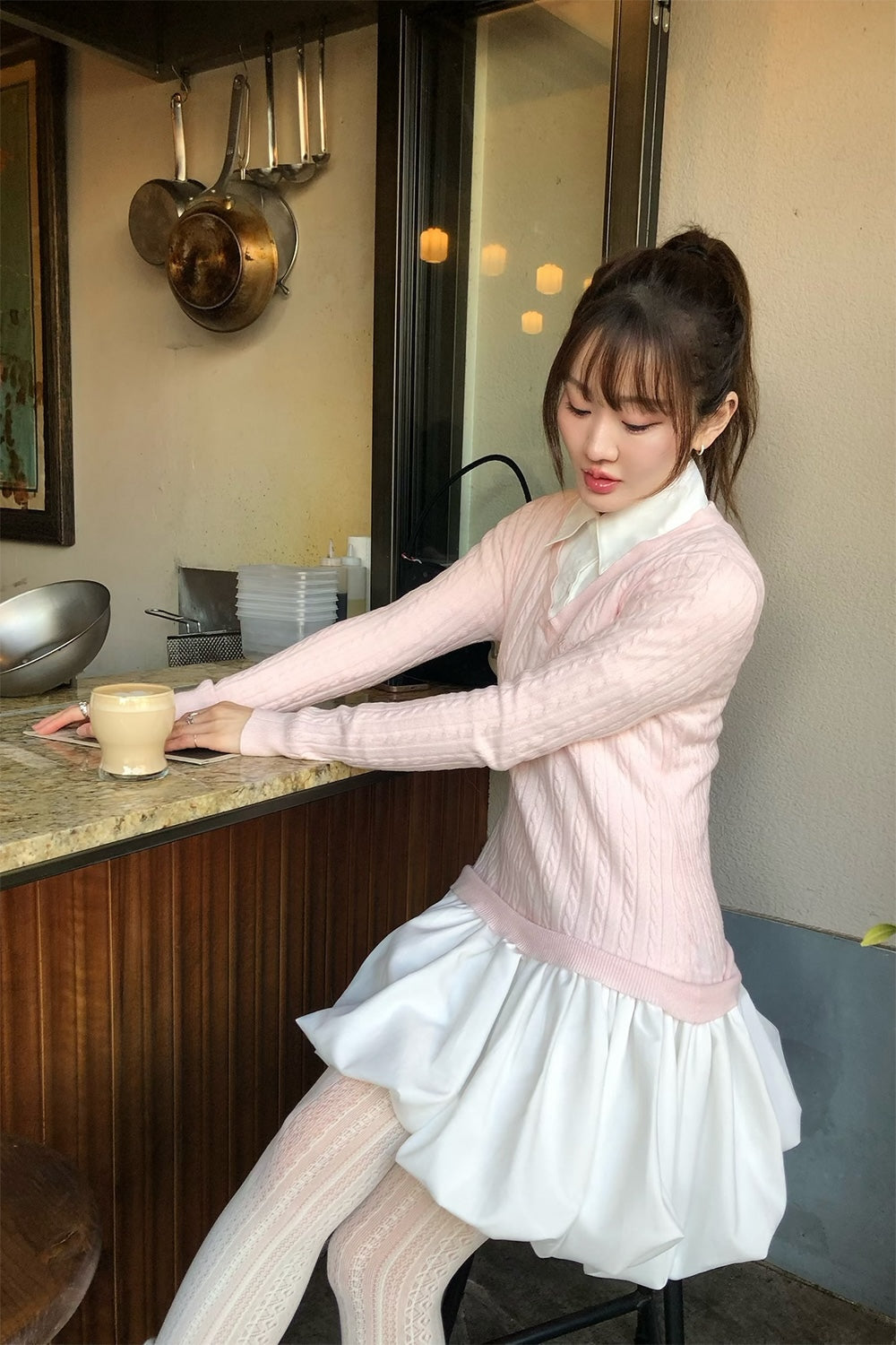 knit shirts docking ballon one-piece