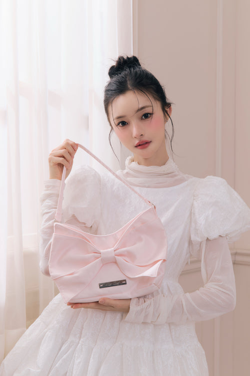 ribbon shape hand bag