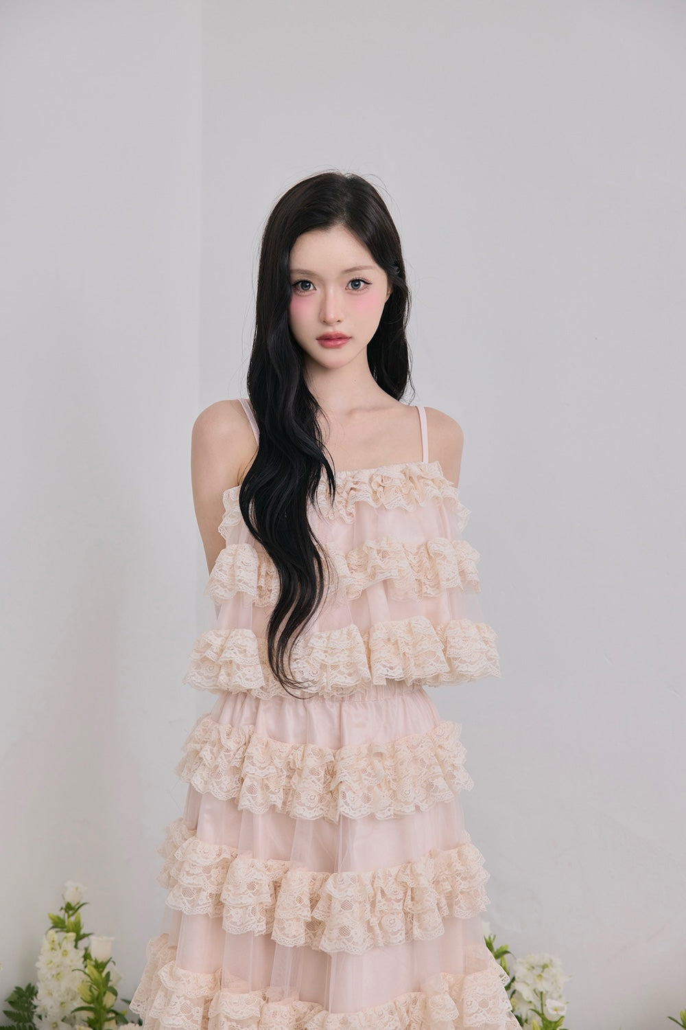 Ballerina lace cami tulle tops