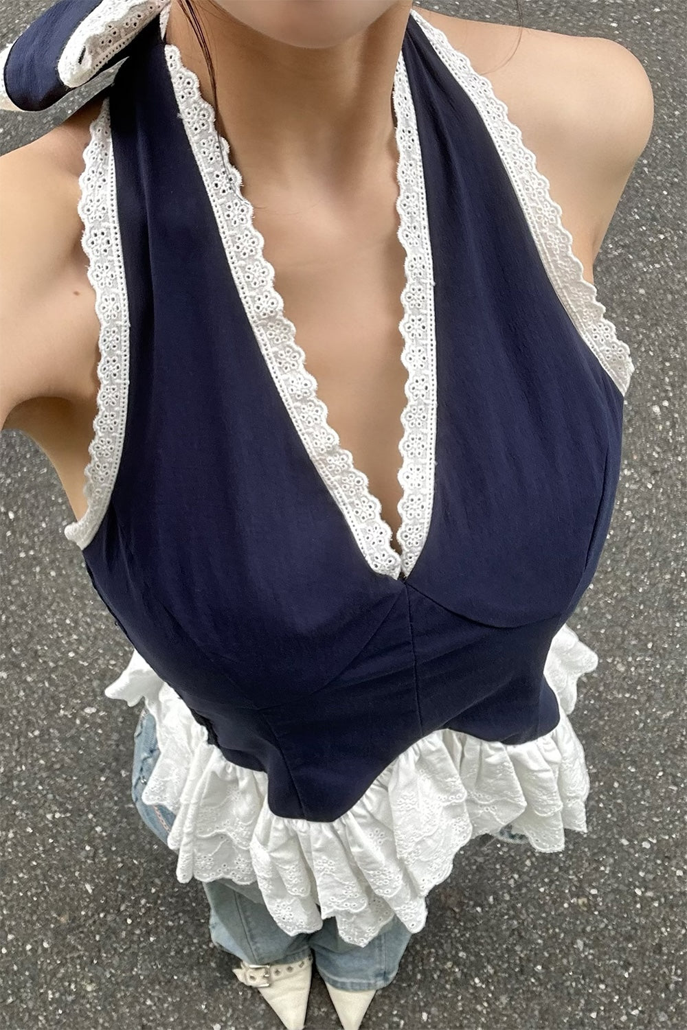 eyelet lace sailor set up