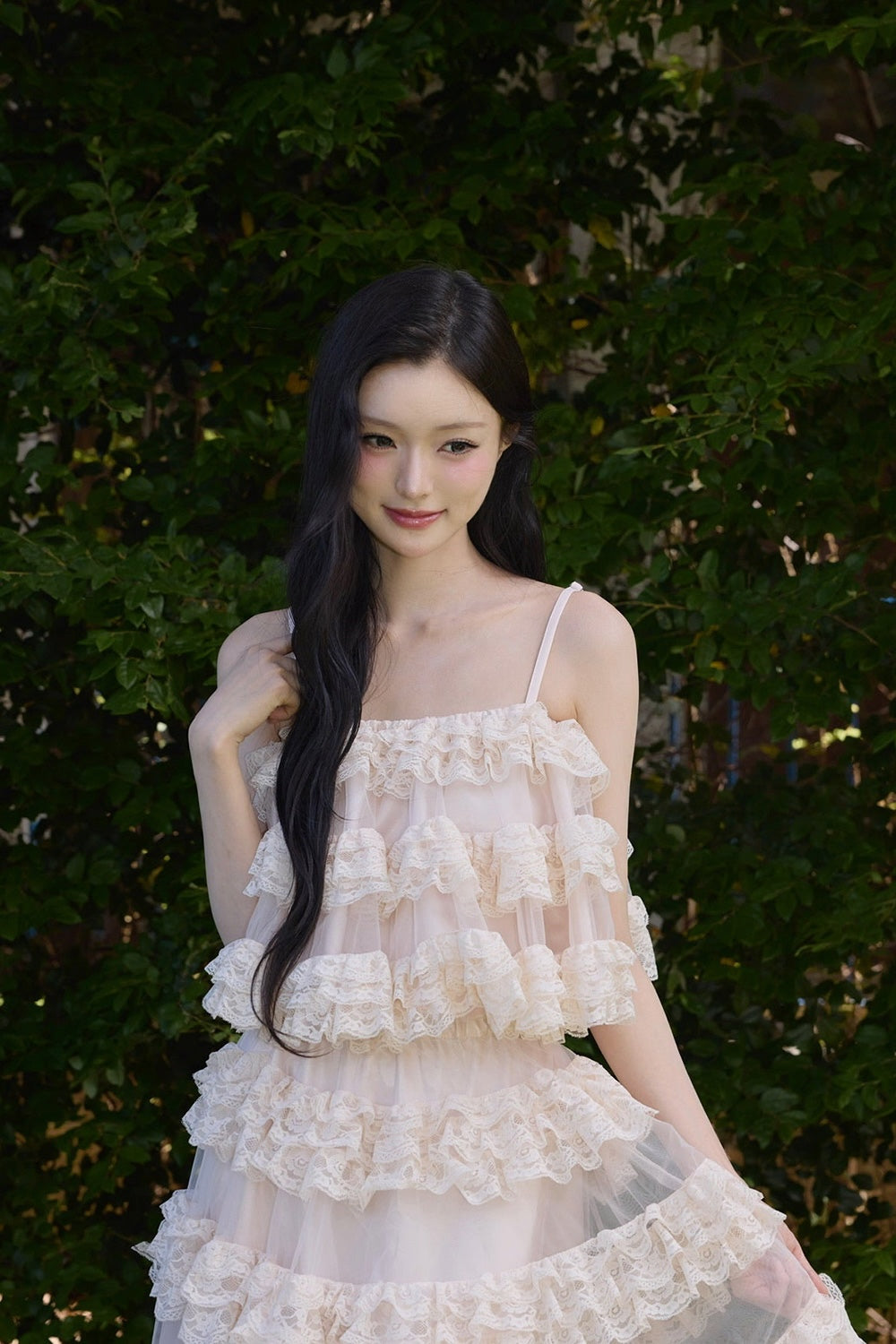 トップス Ballerina lace cami tulle tops pink Ballerina lace cami tulle tops – Treat Ürself