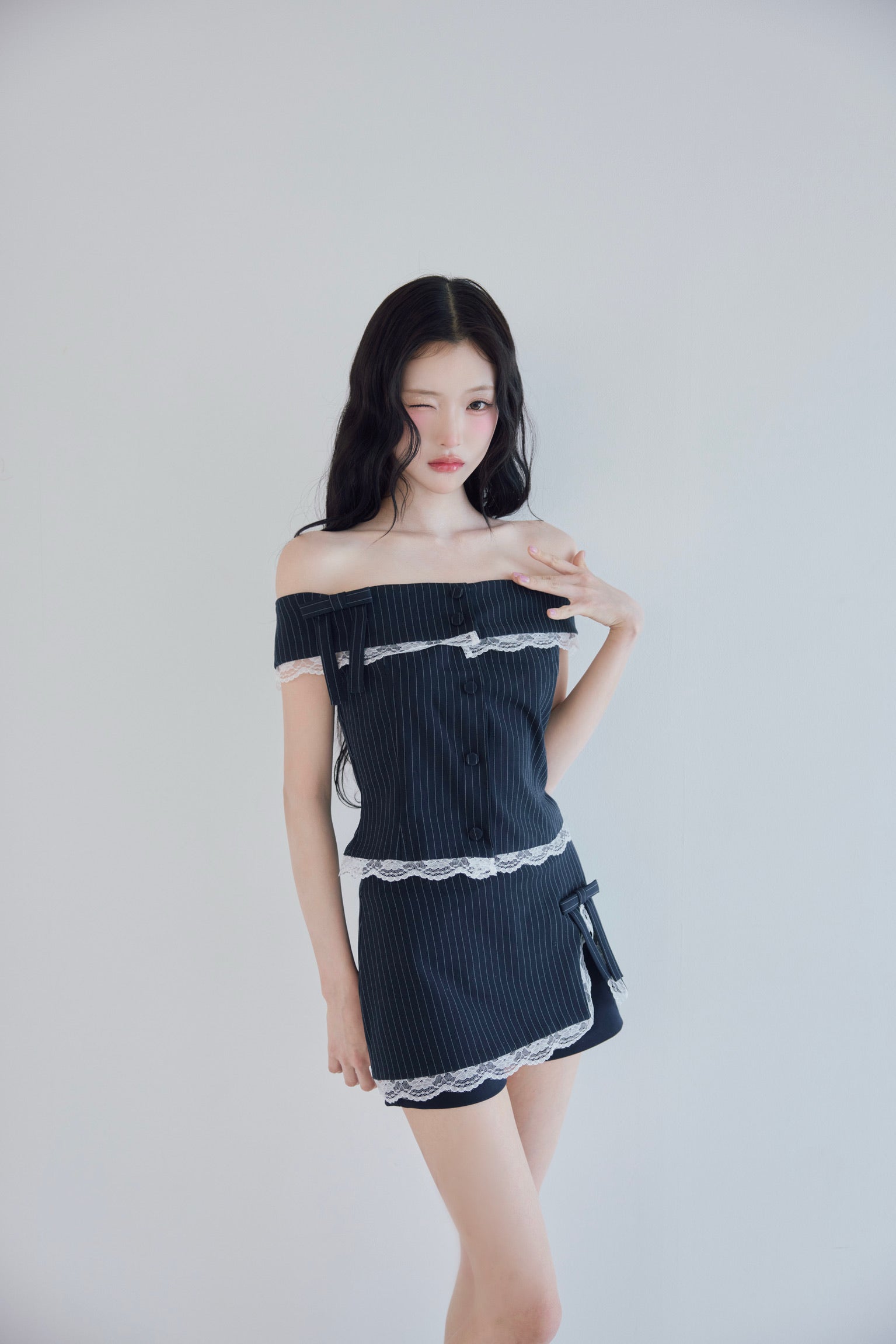 Juliet stripe off sholder tops – Treat Ürself