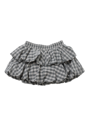 Gingham Ruffle Mini Skirt
