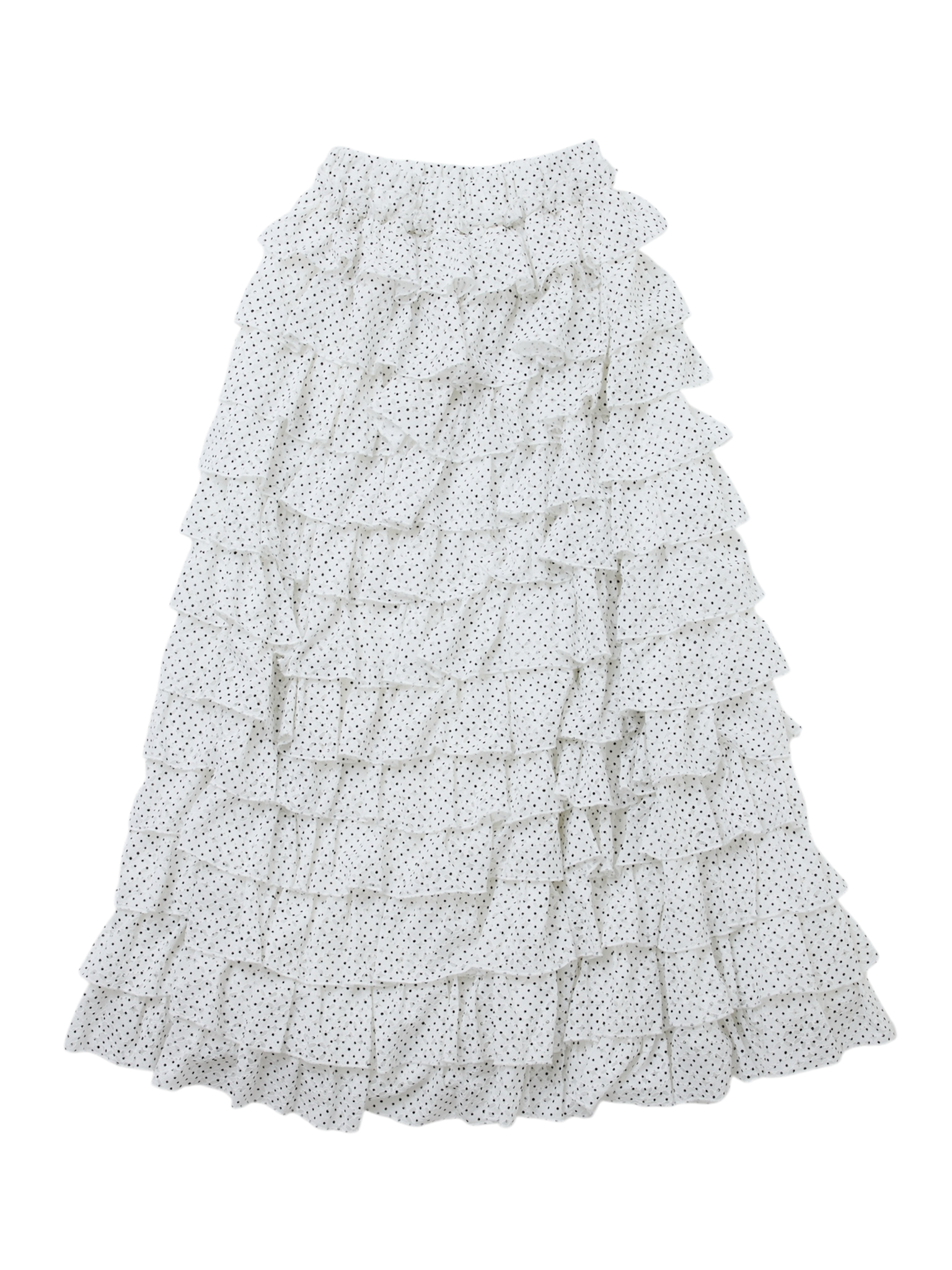 girly lace dot long skirt