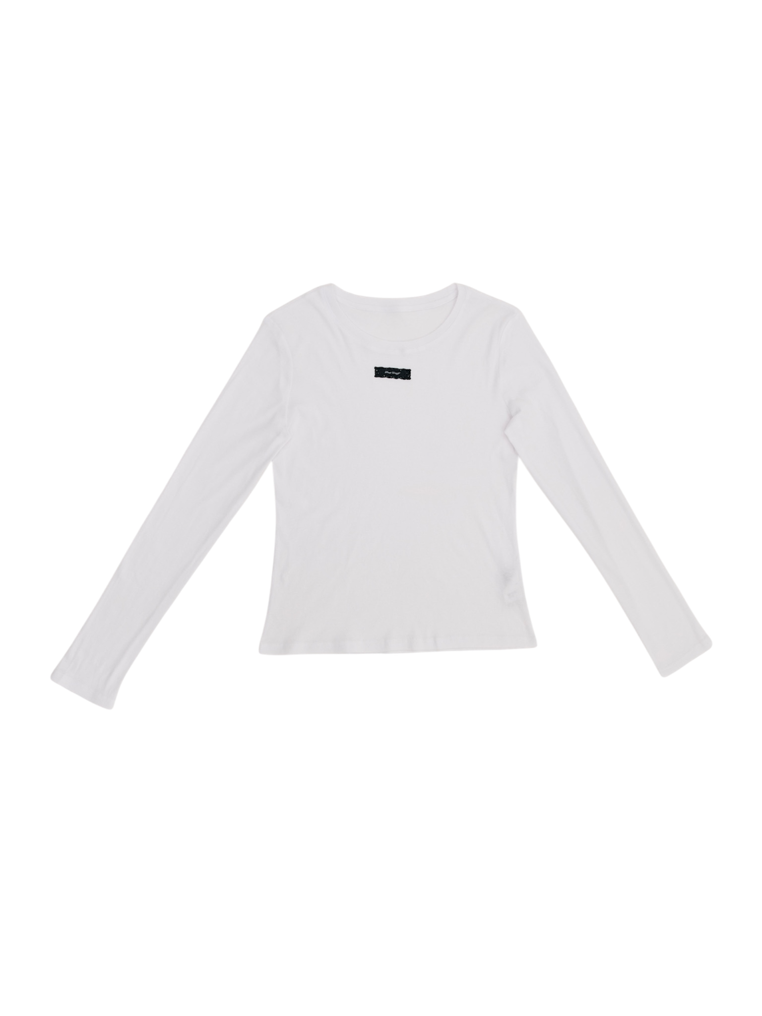 lace tag long sleeve T-shirts