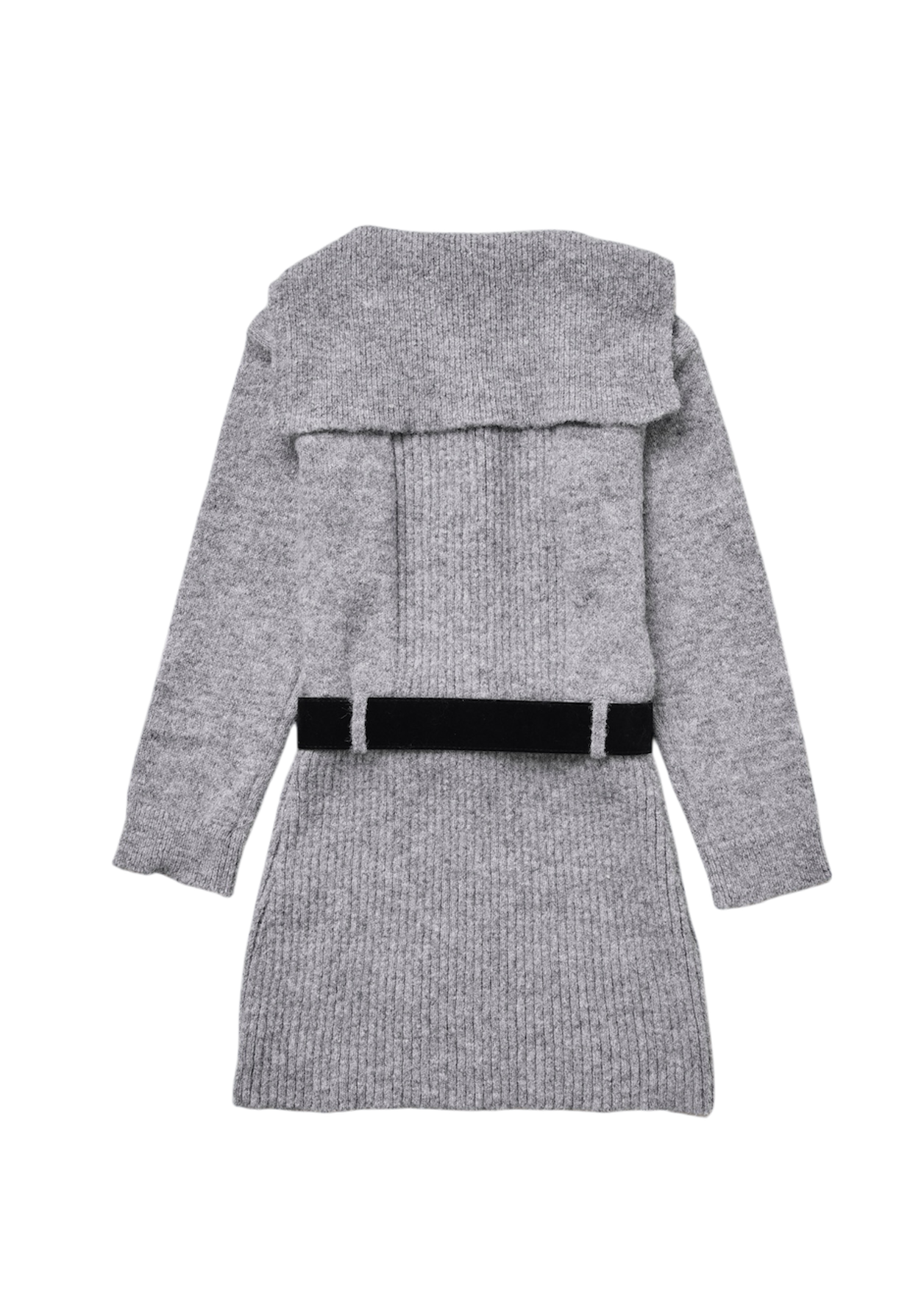 sailor collar knit one-piece (gray)