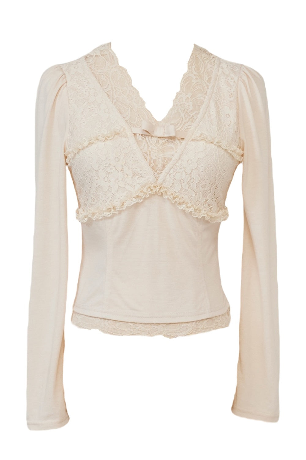Romance Lace long sleeve tops