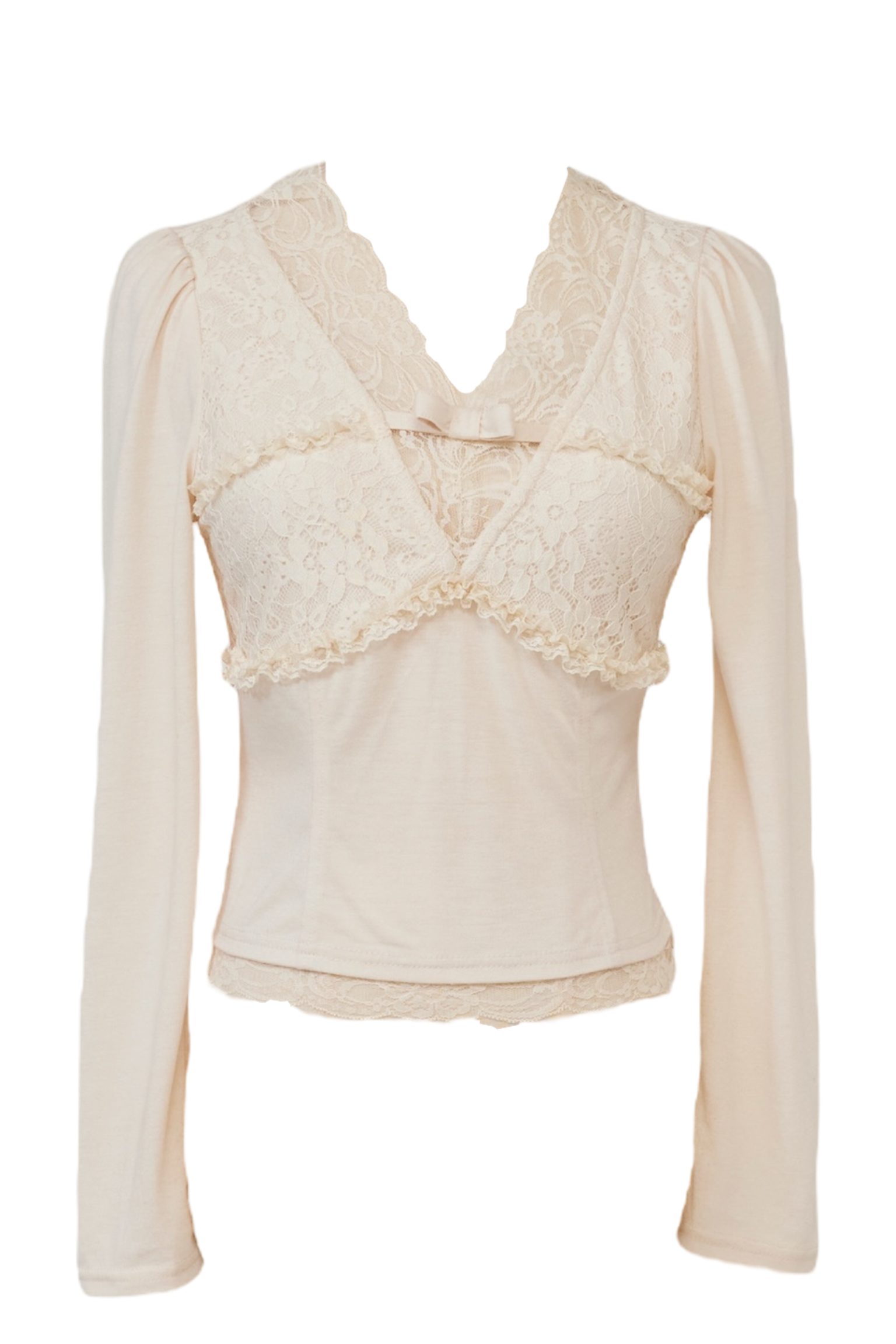 Romance Lace long sleeve tops