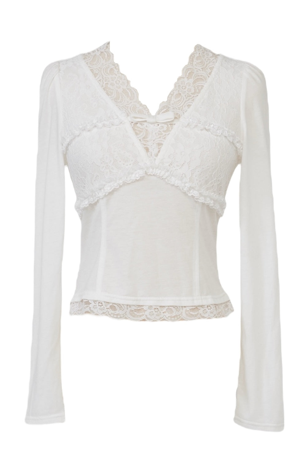 Romance Lace long sleeve tops
