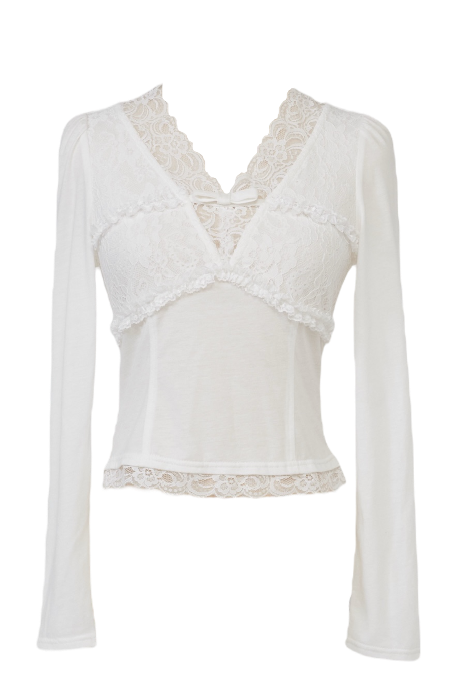 Romance Lace long sleeve tops