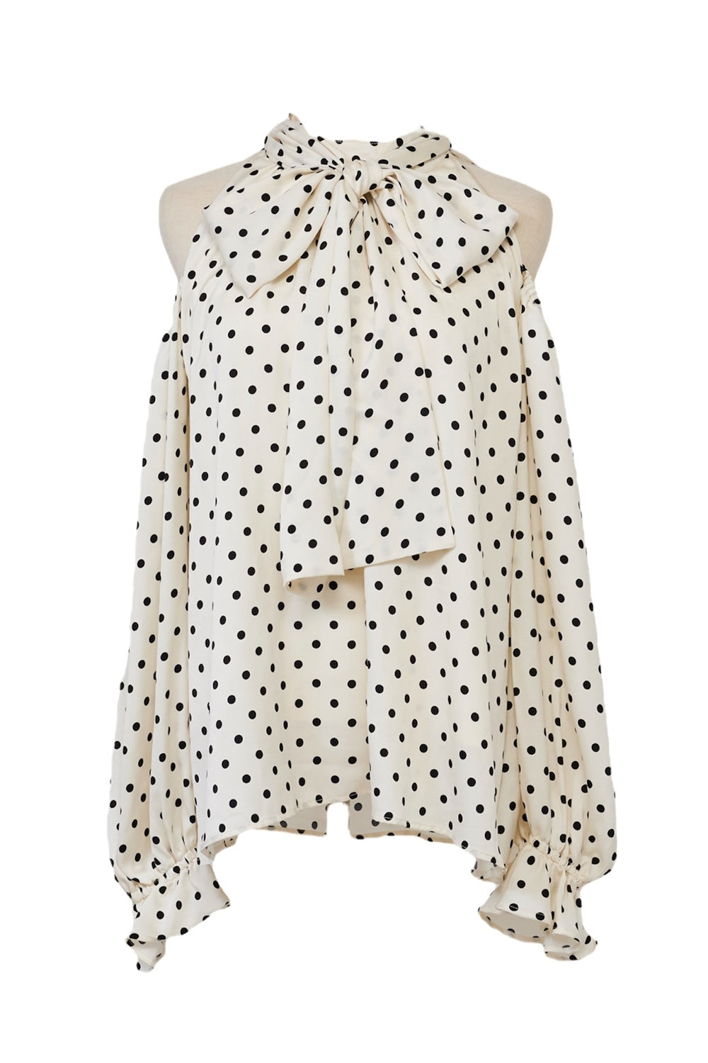 Sophie Dot Ribbon Tunic Blouse