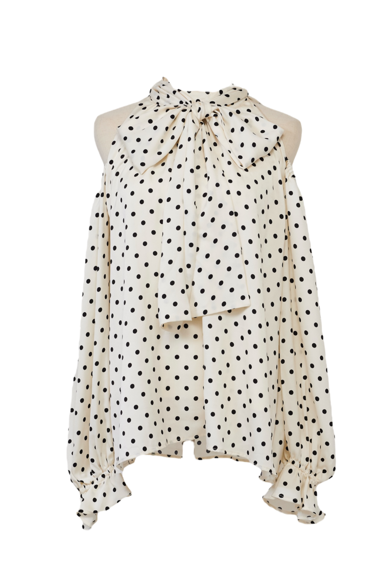 Sophie Dot Ribbon Tunic Blouse