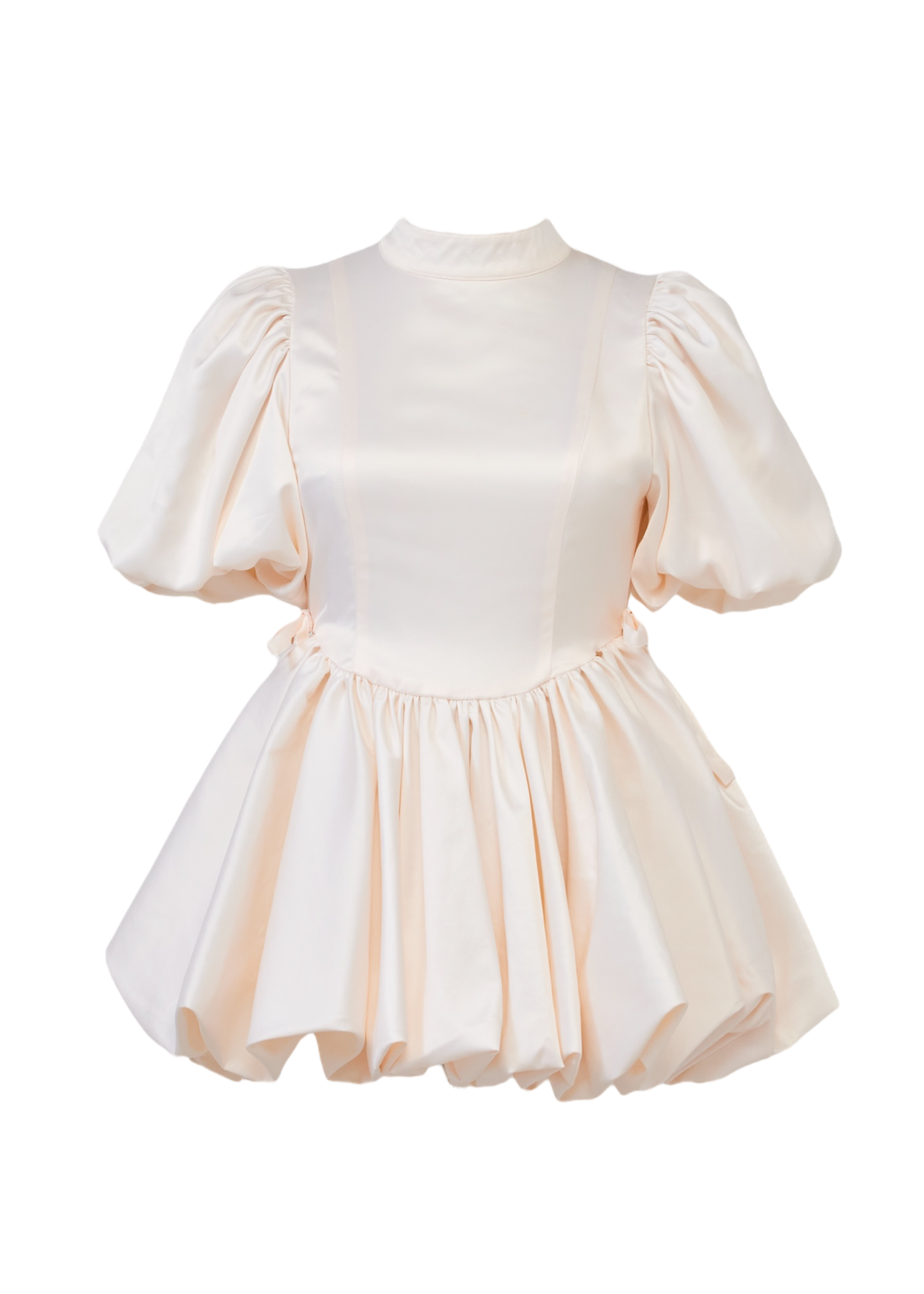 satin balloon peplum mini one-piece(pink) – Treat Ürself satin balloon peplum mini one-piece(pink) – Treat Ürself