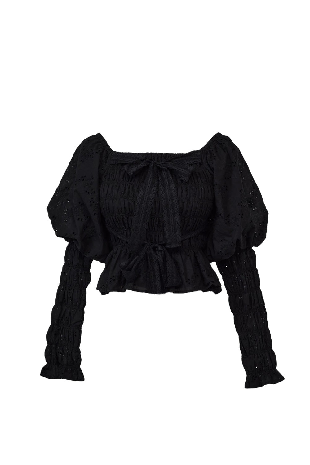 Front Ribbon Peony Puff Top