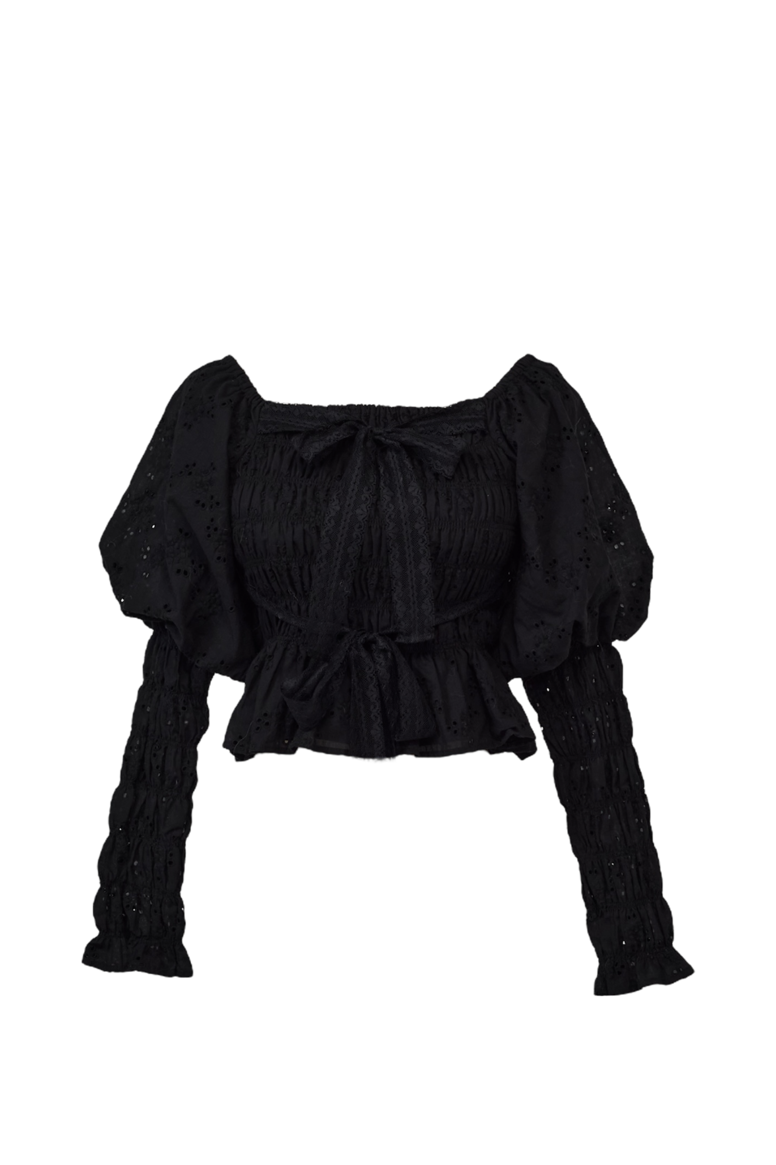 Front Ribbon Peony Puff Top