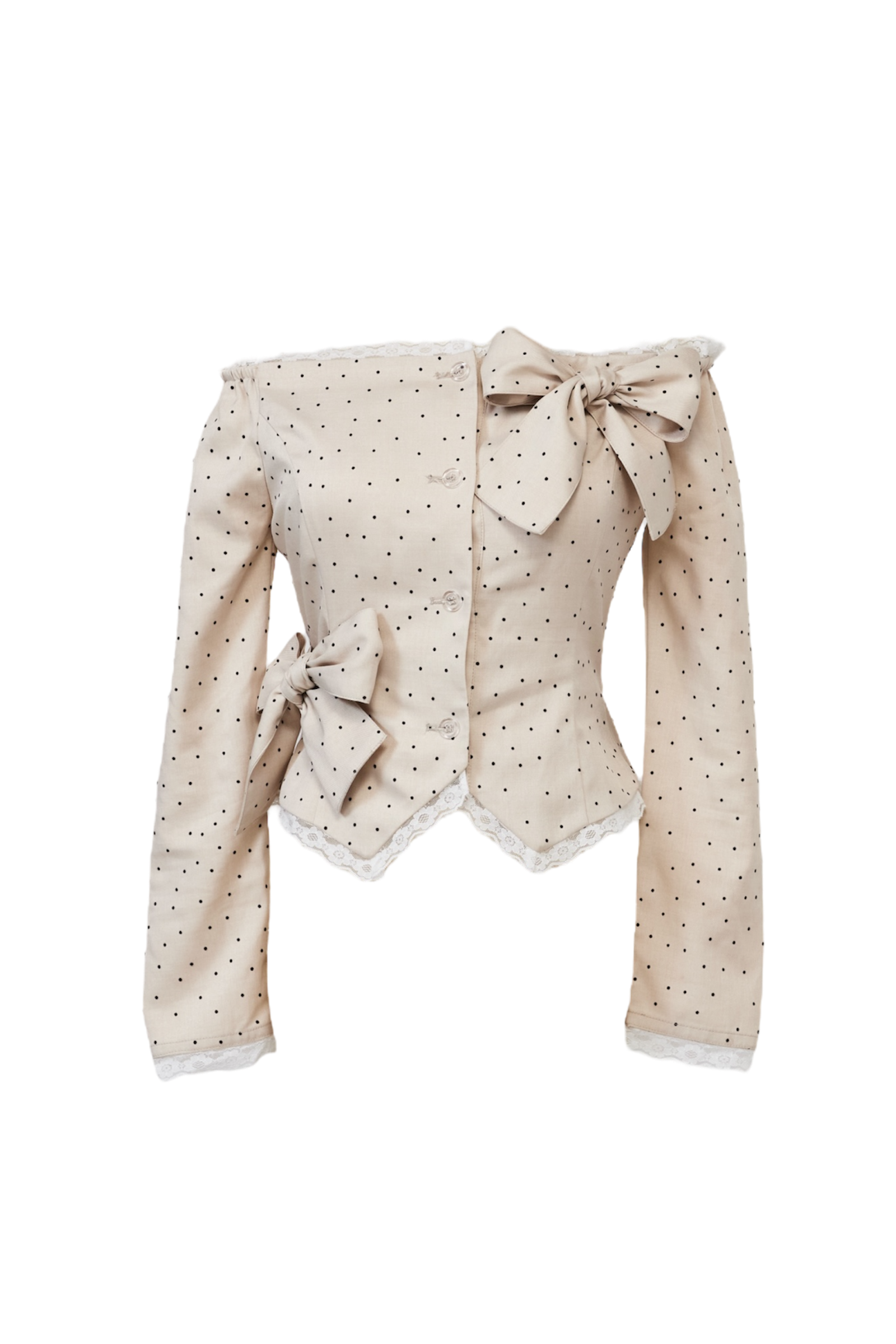 Juliet ribbon dot tops