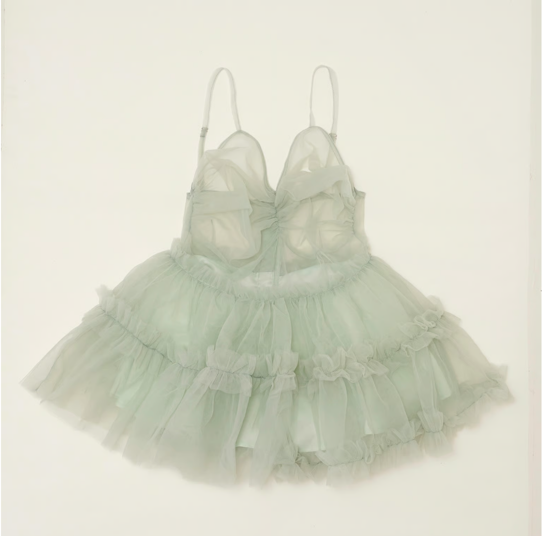 "Ballerina" fairy tulle peplum tops (mint)