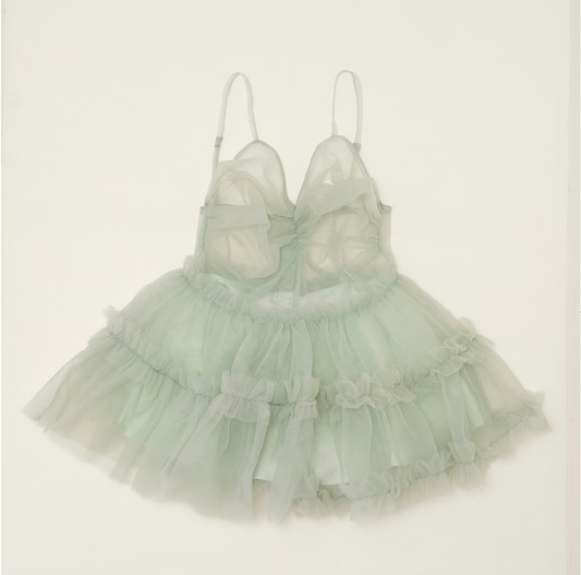 "Ballerina" fairy tulle peplum tops (mint)