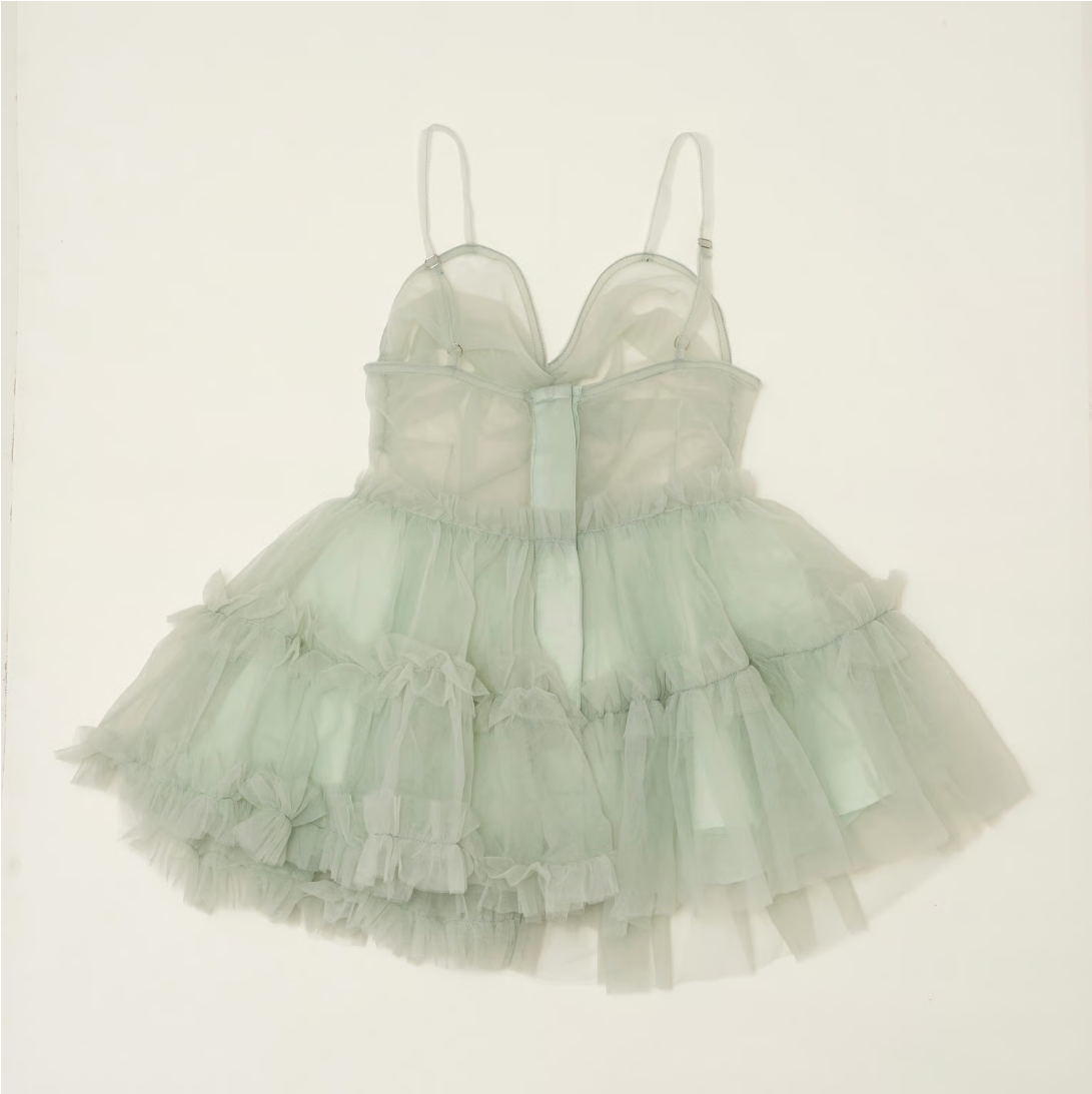 "Ballerina" fairy tulle peplum tops (mint)