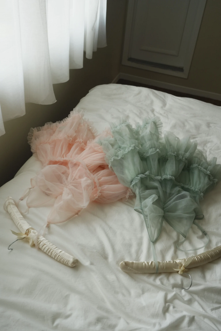 "Ballerina" fairy tulle peplum tops (mint)