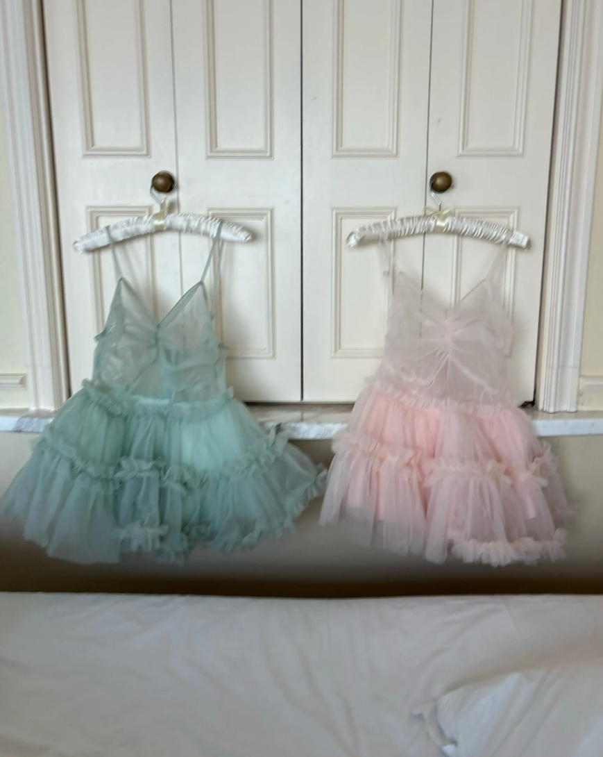 "Ballerina" fairy tulle peplum tops (mint)