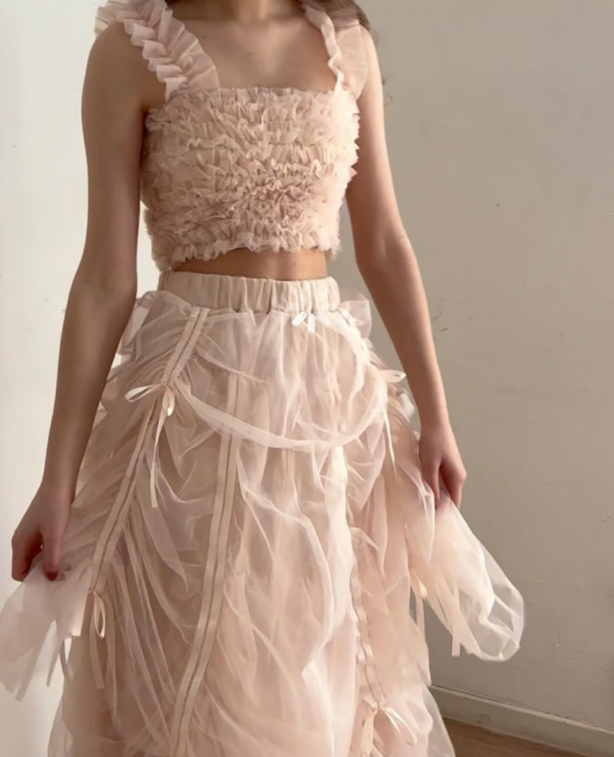 "Ballerina" fairy tulle bustier (pink)