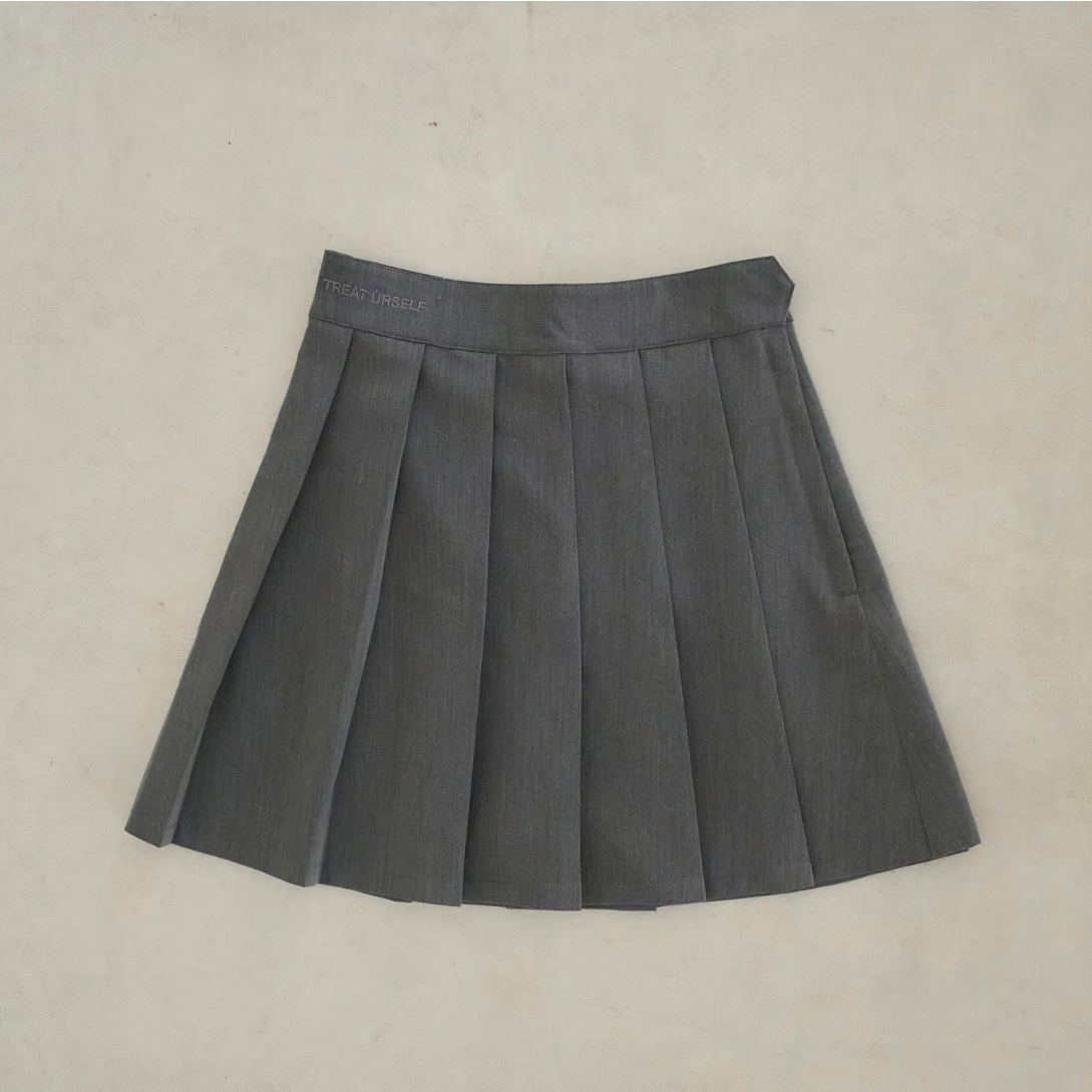 preppy pleats mini skirt