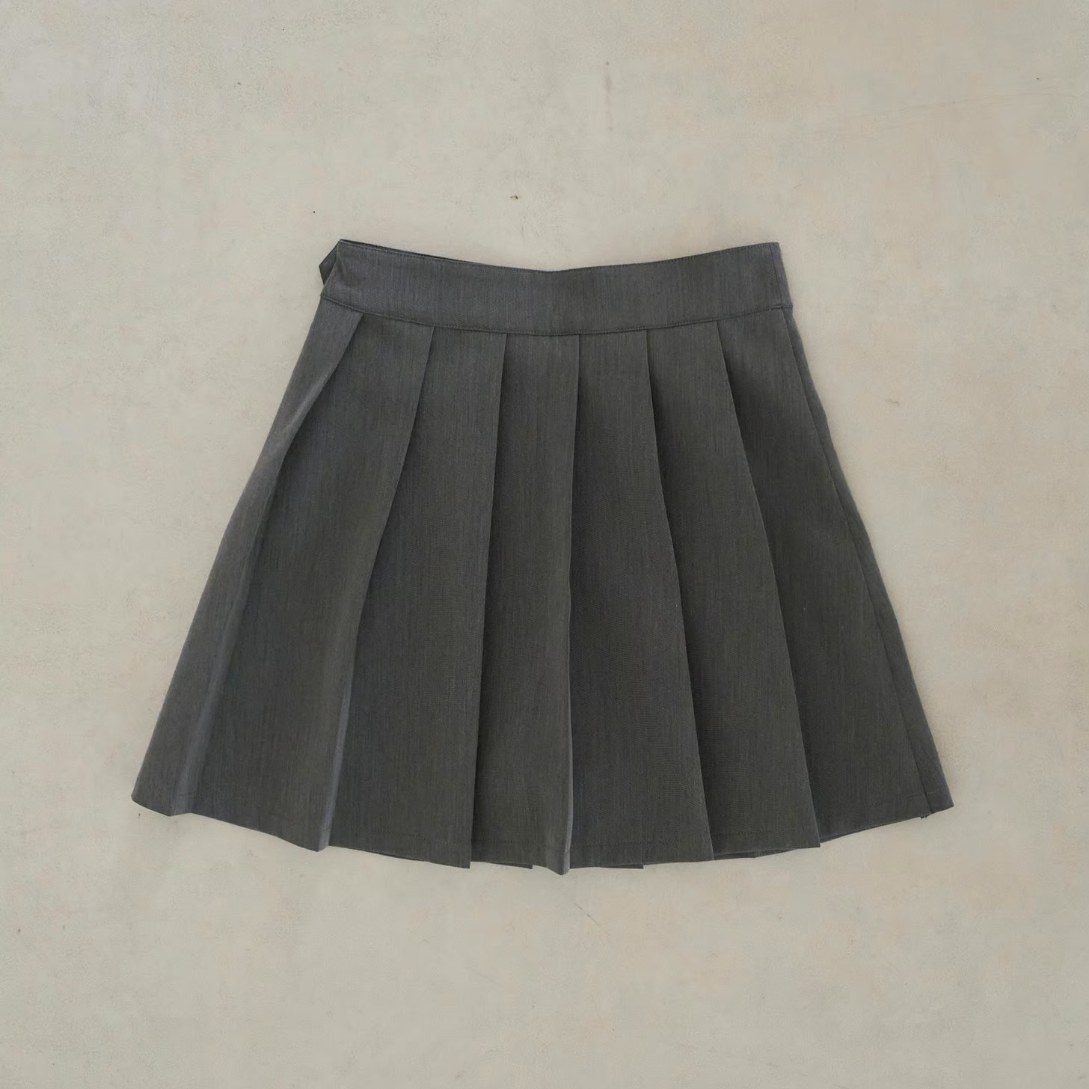 preppy pleats mini skirt