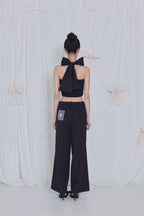 lace tag slacks wide pants