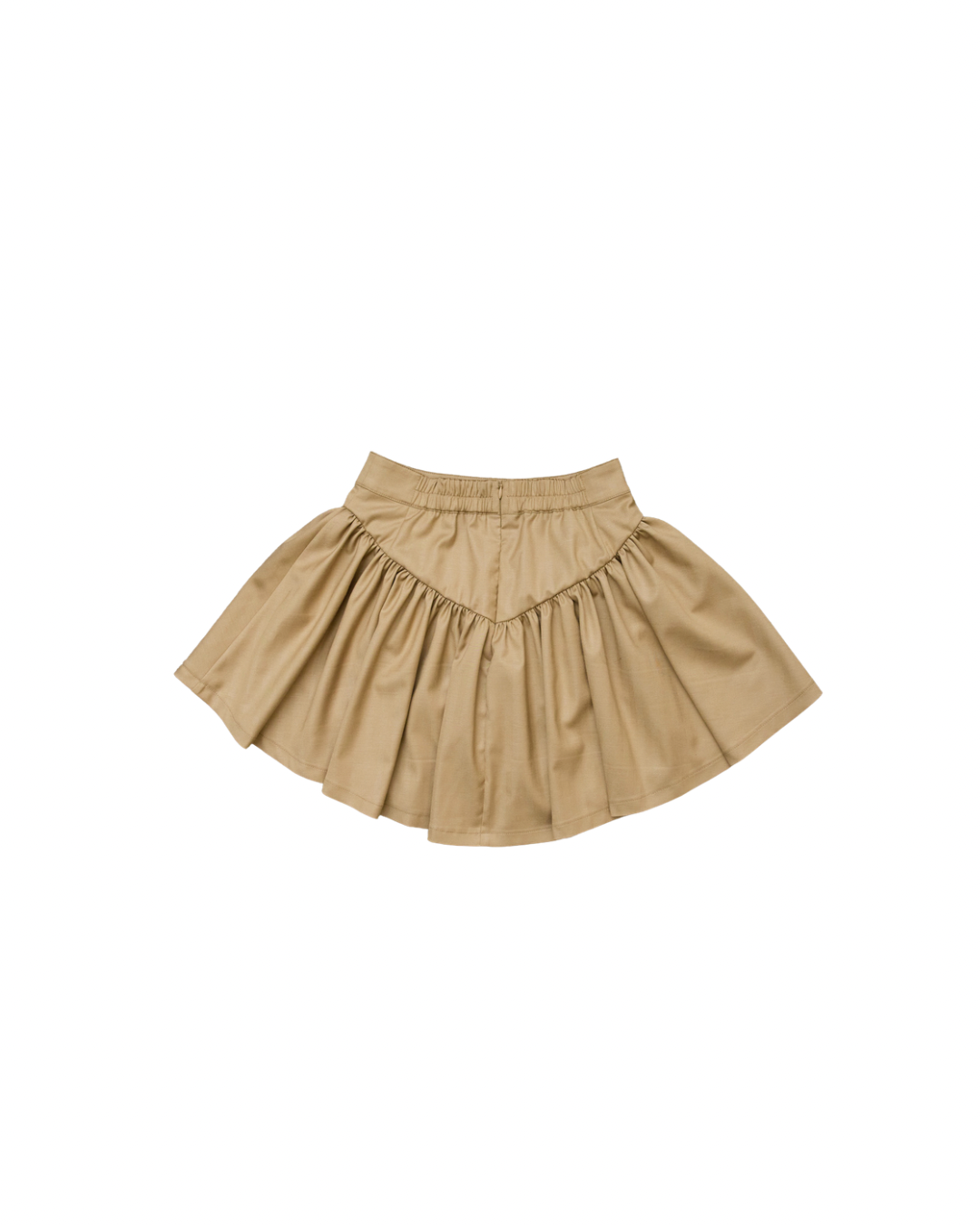 Gather flare mini skirt