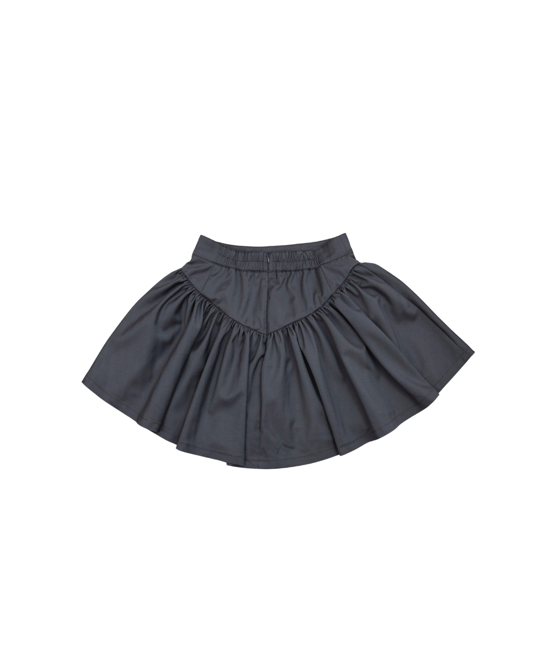 Gather flare mini skirt