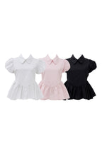 Petal sleeve peplum shirts