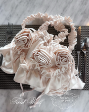 Rose cake satin bag